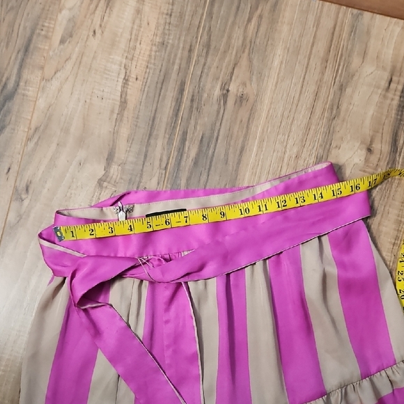 Ann Taylor Women's Pink and Tan Striped Women's Skirt NWOT - Picture 5 of 8